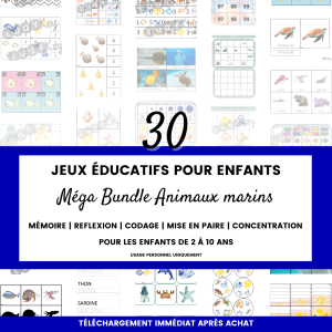 Activités animaux marins – Bundle 30 PDF