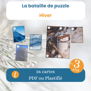 Bataille de puzzle hiver – jeu éducatif