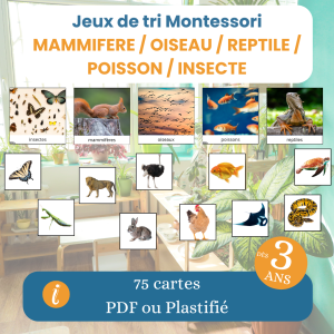 Jeu de tri animaux PDF Montessori
