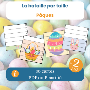 Jeu de bataille par taille – Pâques