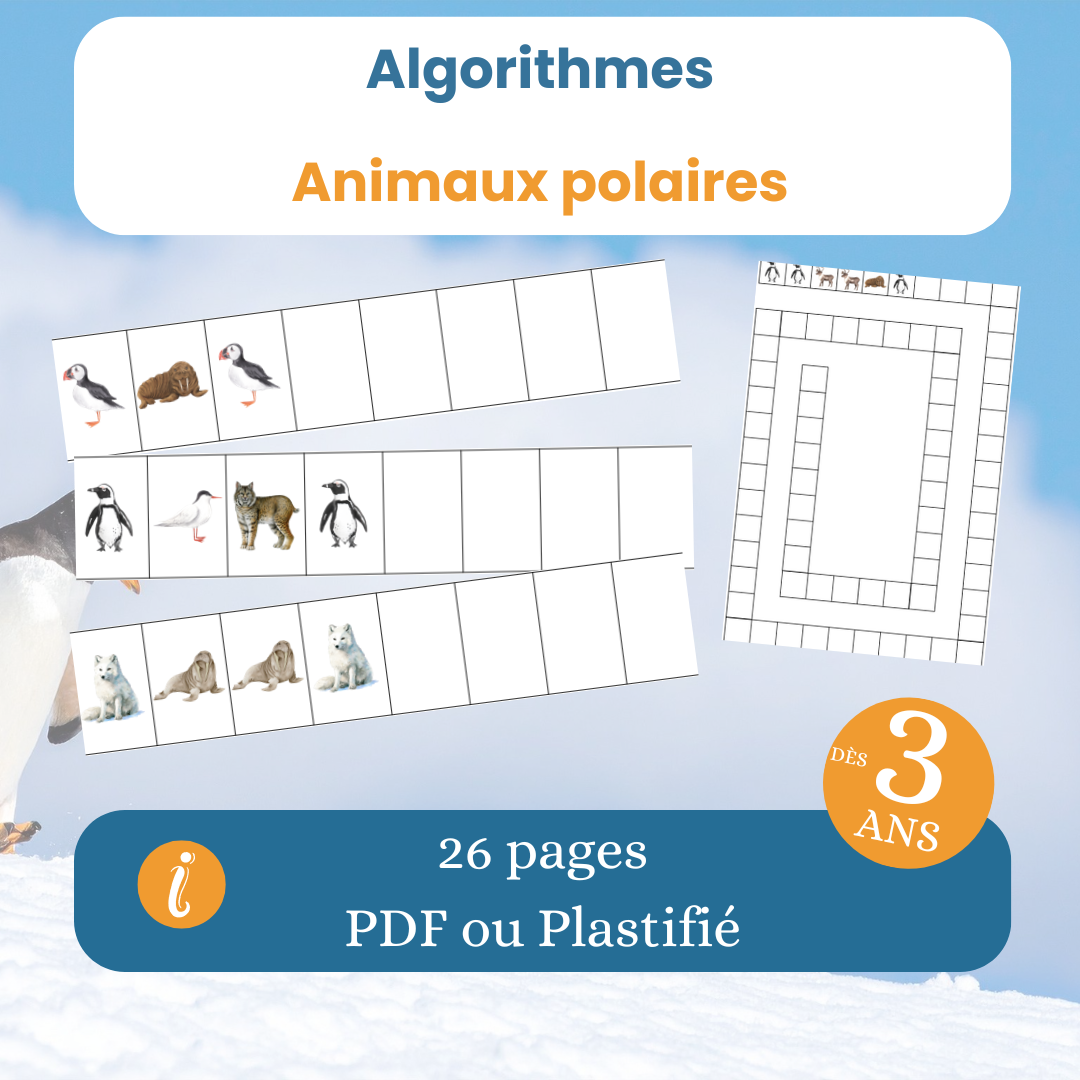 Algorithmes animaux polaires – jeu logique enfant