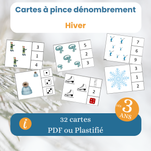Cartes à pince dénombrement hiver