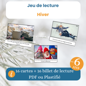 Jeu de lecture hiver enfant