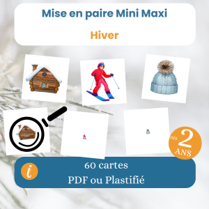 Jeu mini maxi hiver Montessori