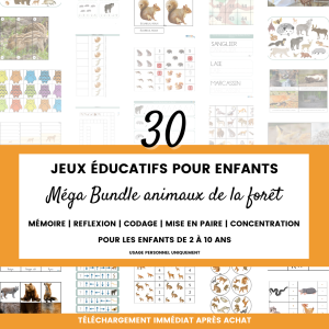 Activités animaux de la forêt – Bundle 30 PDF
