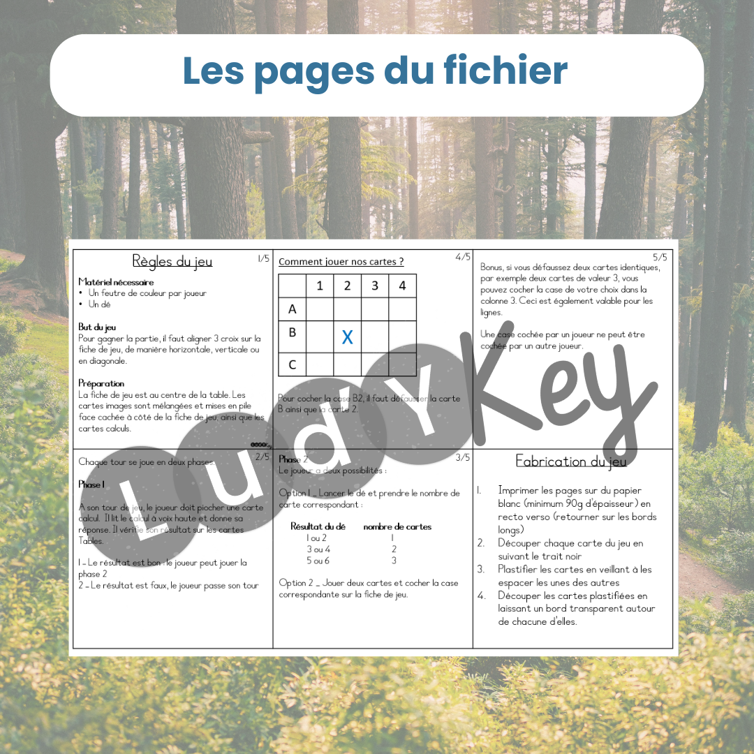 Jeu mathématiques animaux de la forêt Cross Line battle – Image 3