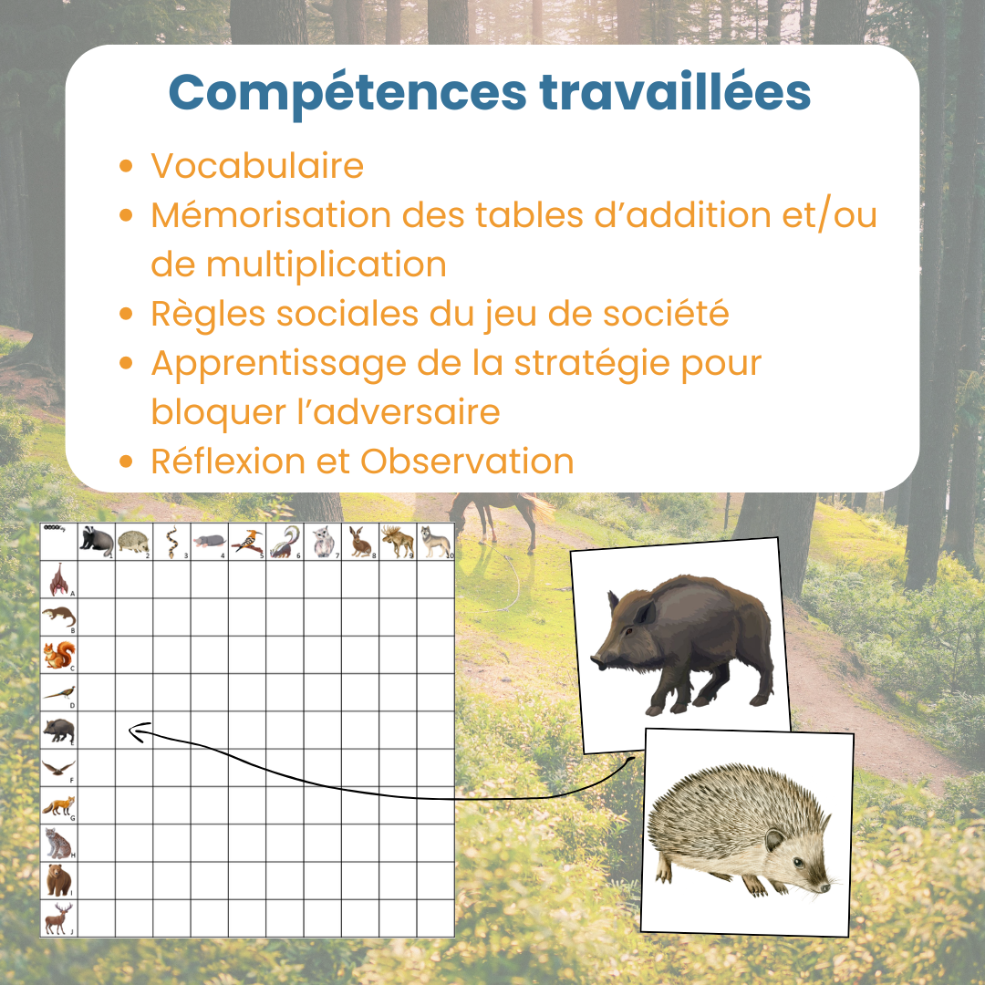 Jeu mathématiques animaux de la forêt Cross Line battle – Image 5