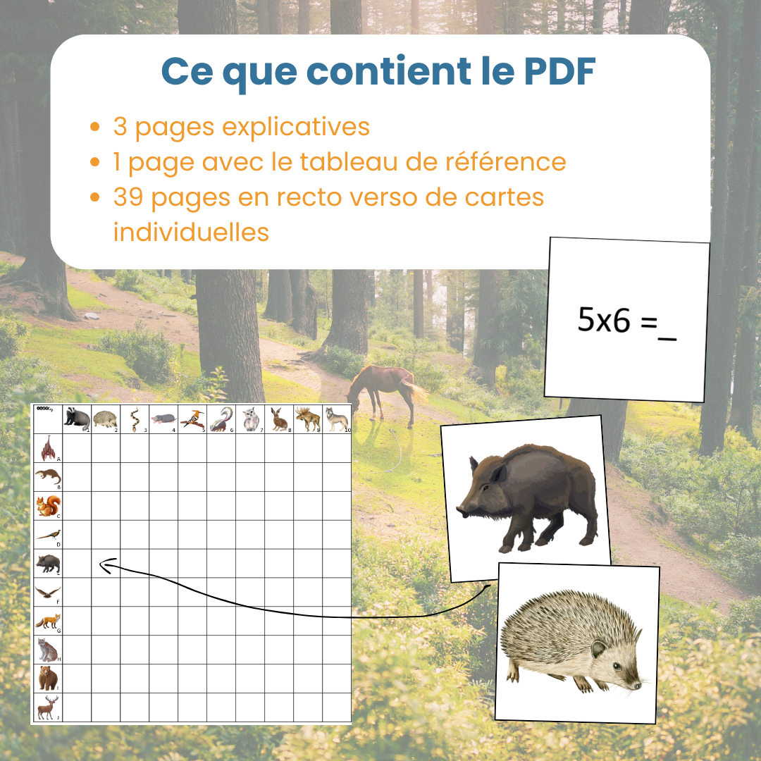 Jeu mathématiques animaux de la forêt Cross Line battle – Image 6