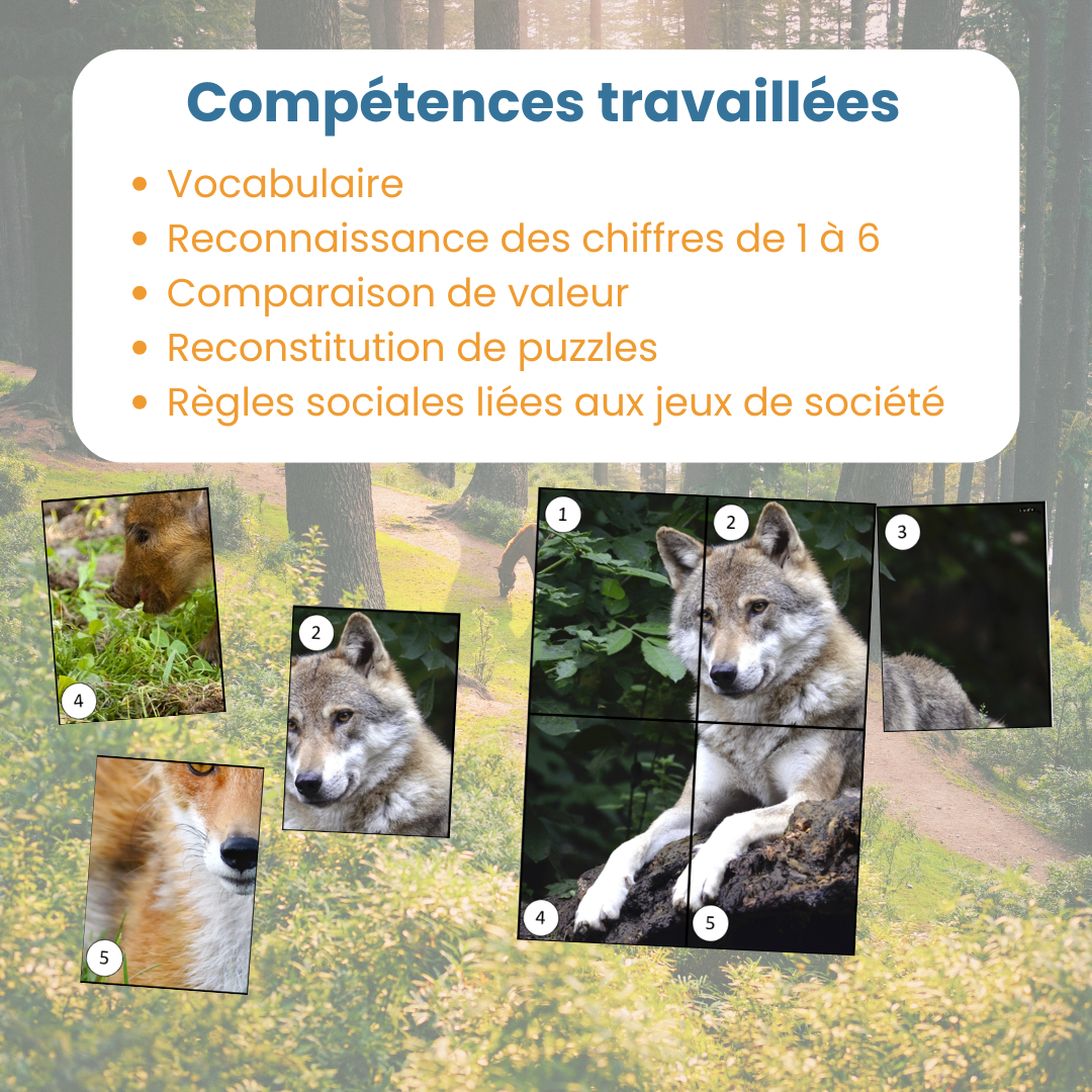 Bataille de puzzle animaux de la forêt – jeu éducatif – Image 5
