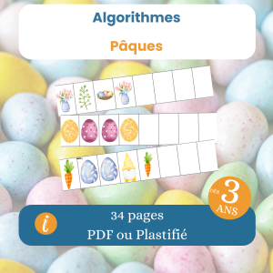 Algorithmes Pâques – jeu logique enfant