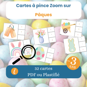 Cartes à pince Pâques – Jeu zoom