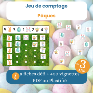 Jeu de comptage Pâques à imprimer