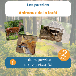 Puzzles animaux de la forĂȘt Ă imprimer â PDF