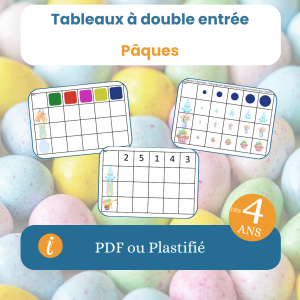 Tableau à double entrée Pâques – Logique enfant