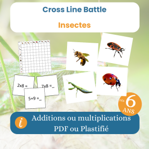 Jeu mathématiques insectes Cross Line battle