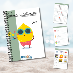 Cahier d'activités PDF sur l'été, niveau grande section, 40 activités variées