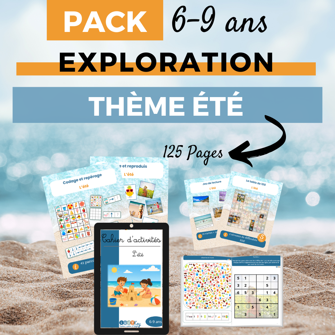 Pack exploration 6-9 ans thème été