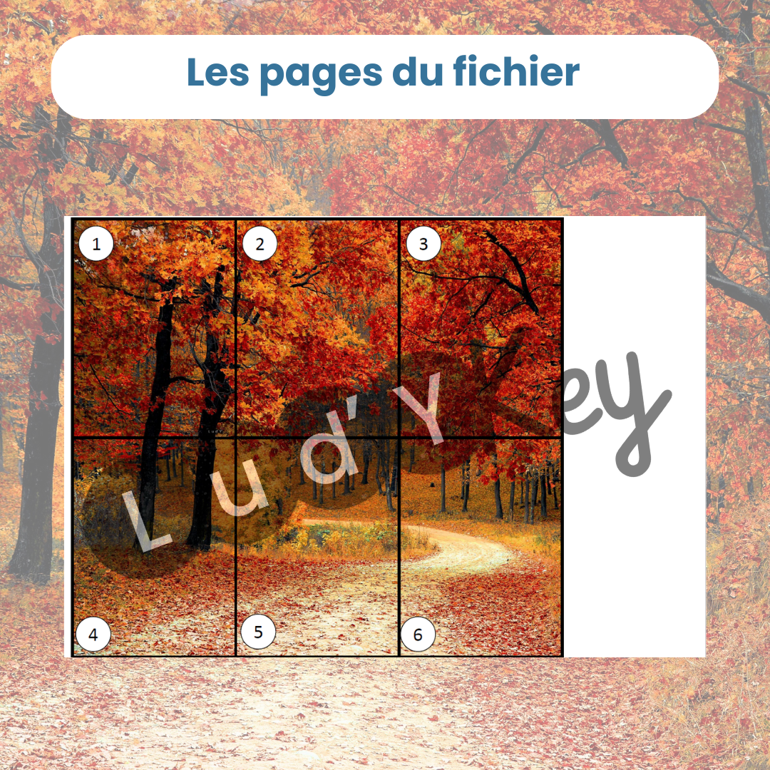 exemple de puzzle pour le jeu de bataille de puzzles sur l'automne