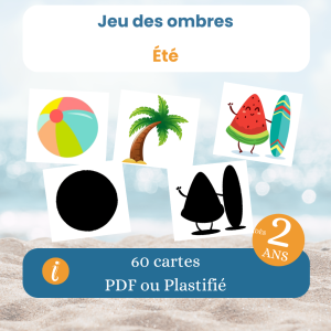 jeu des ombres de l'été dès 2 ans : jeu d'observation et de logique Pdfà imprimer