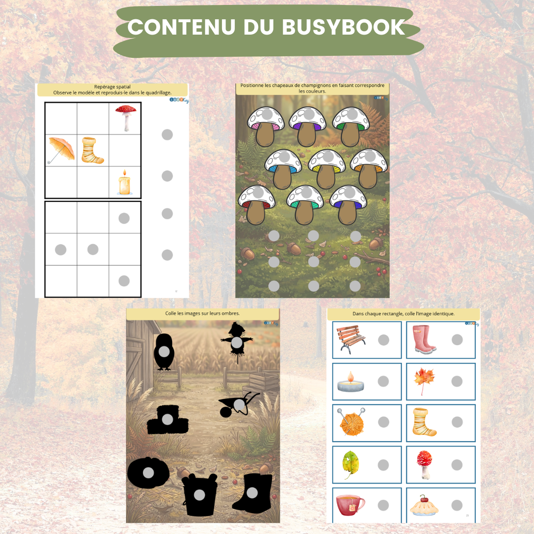 intérieur du busybook automne