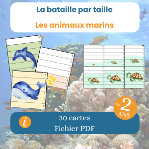 La bataille par taille des animaux marins, dès 2 ans, PDF à télécharger