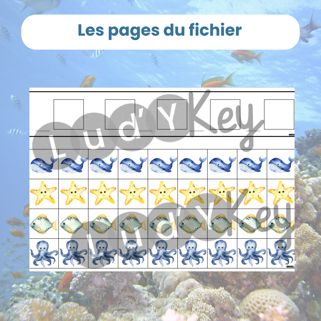 La fiche de défis personnalisable et les vignettes à découper pour compter