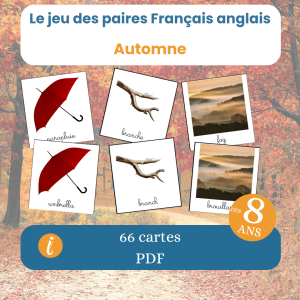 Jeu des paires français-anglais automne