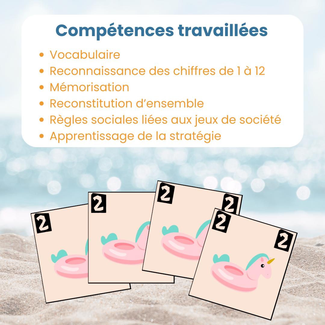 Compétences travaillées : mémoire, stratégie et observation avec le ludy quattro de l'été