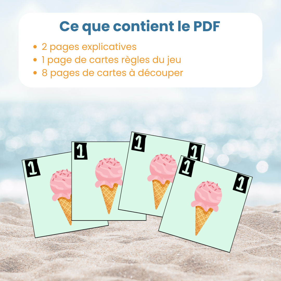 contenu du PDF ludy quattro : fiches explicatives et cartes à découper