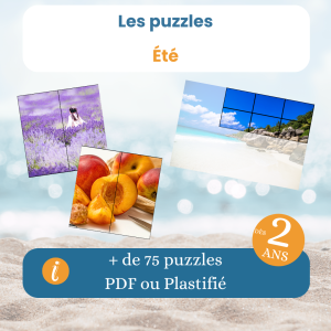 PDF les puzzles de l'été dès 2 ans : différents niveaux pour faire évoluer le travail de l'enfant