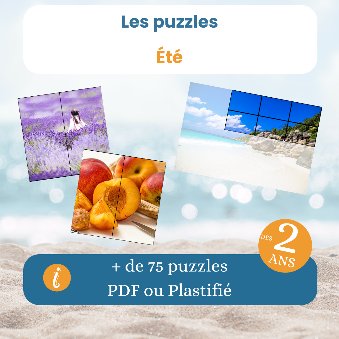 PDF les puzzles de l'été dès 2 ans : différents niveaux pour faire évoluer le travail de l'enfant